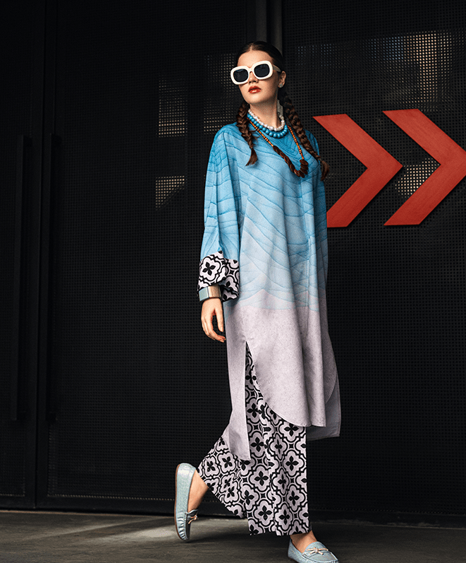 Aqua (Stitched 2 Pcs)