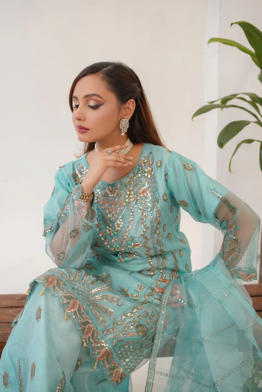 Payal SeaGreen (Stitched 3 Pcs)