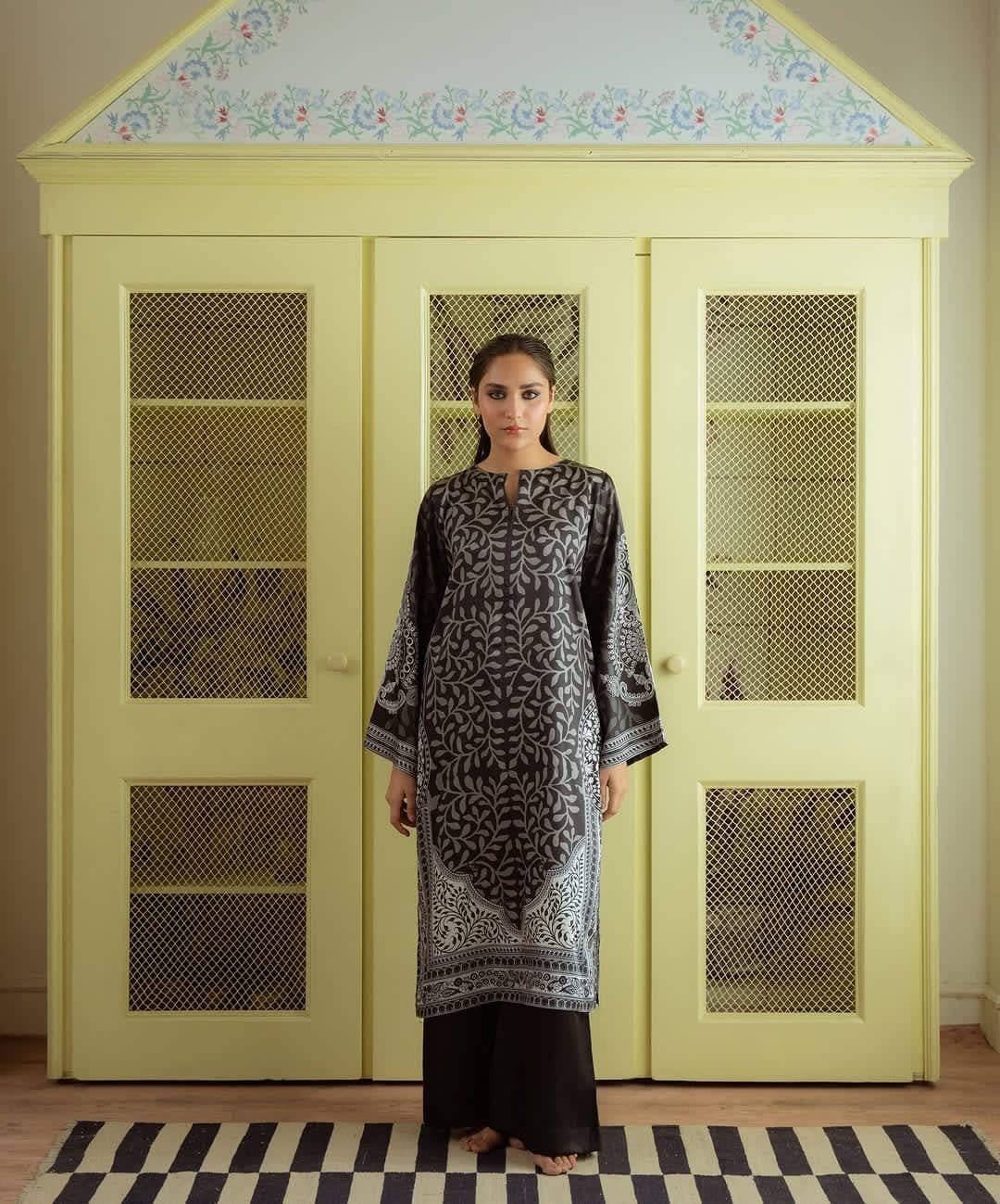 Komal Black (Stitched 2 Piece)