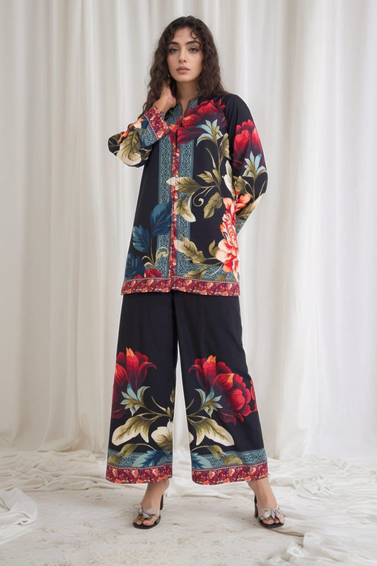 Majestic Rose Black (Stitched 2 Pcs)