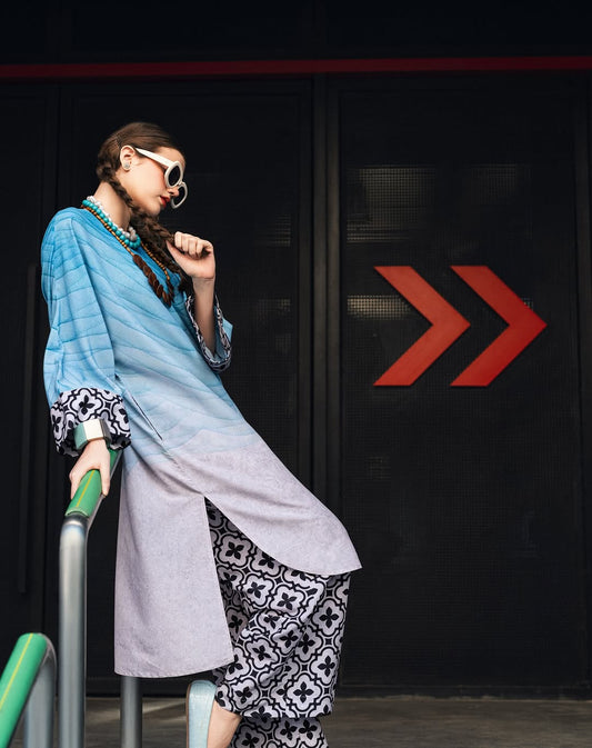 Aqua (Stitched 2 Pcs)