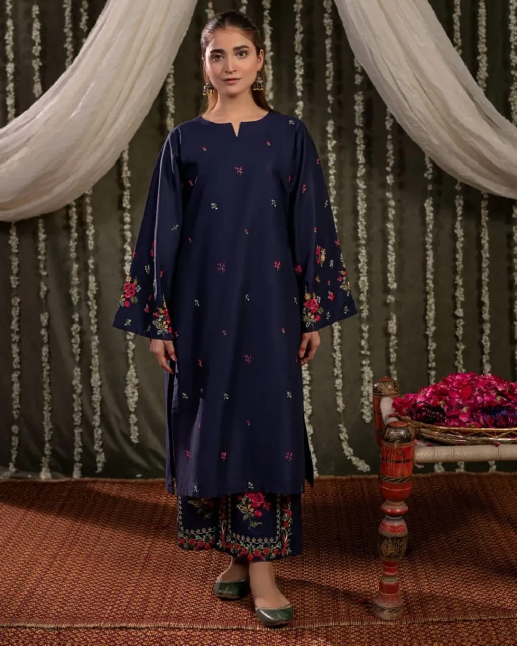 Bright Blue (Stitched 2 Pcs)