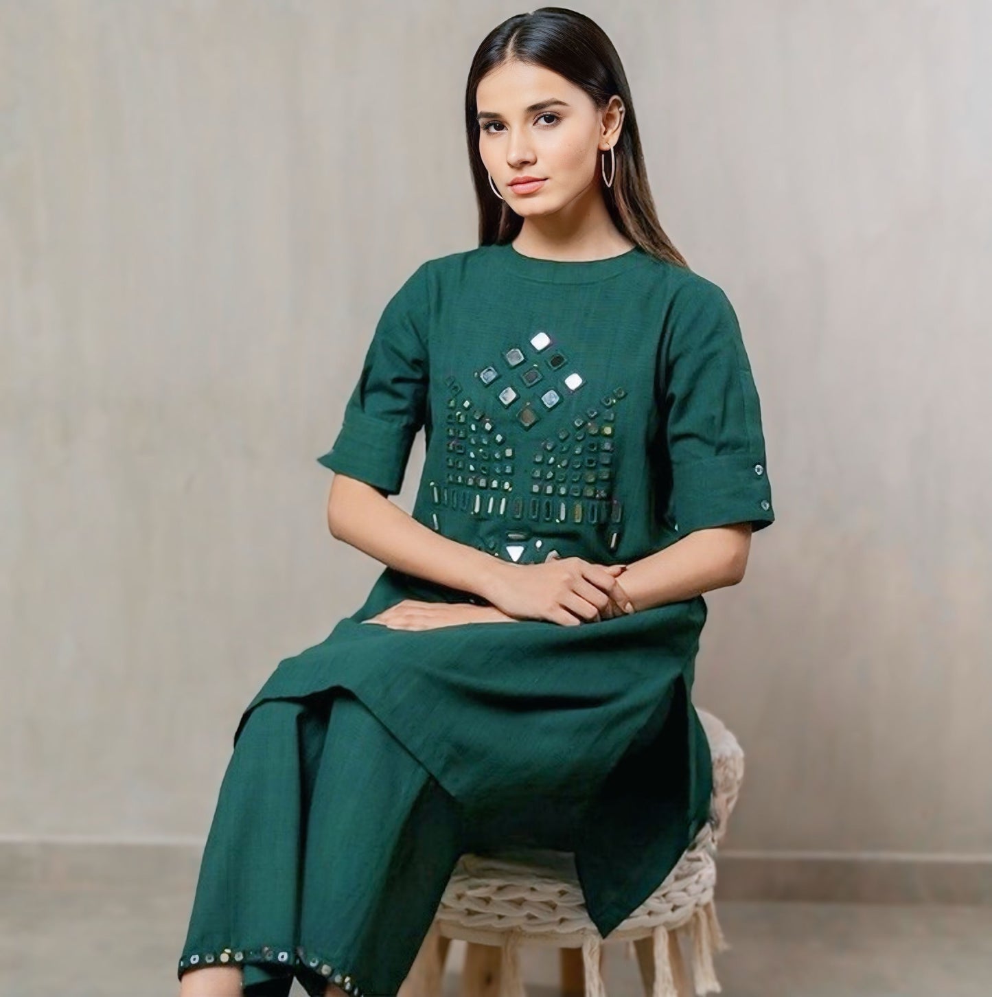 Purvi Green (Stitched 2 Pcs)
