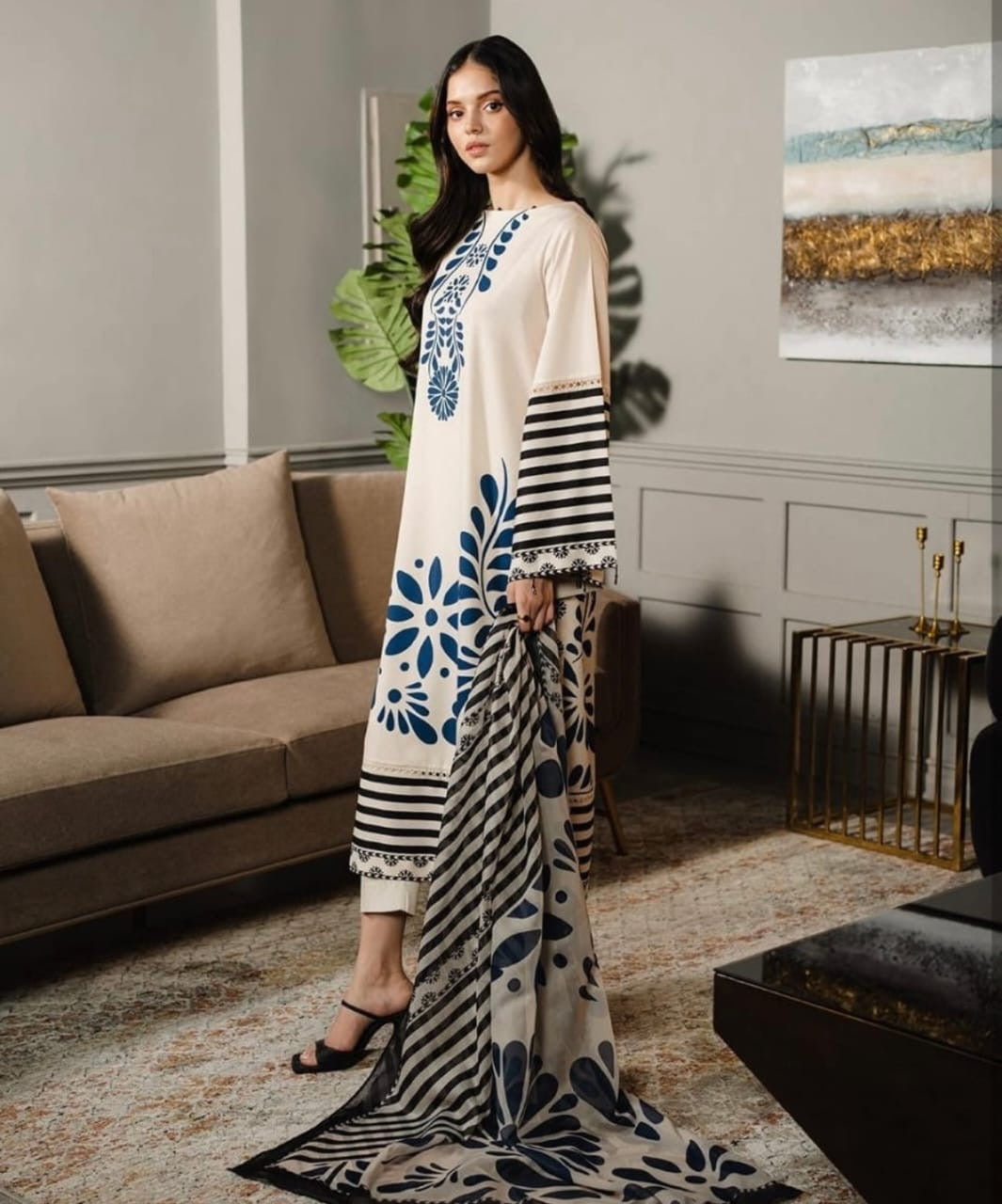 Rangoon (Stitched 3 Pcs)