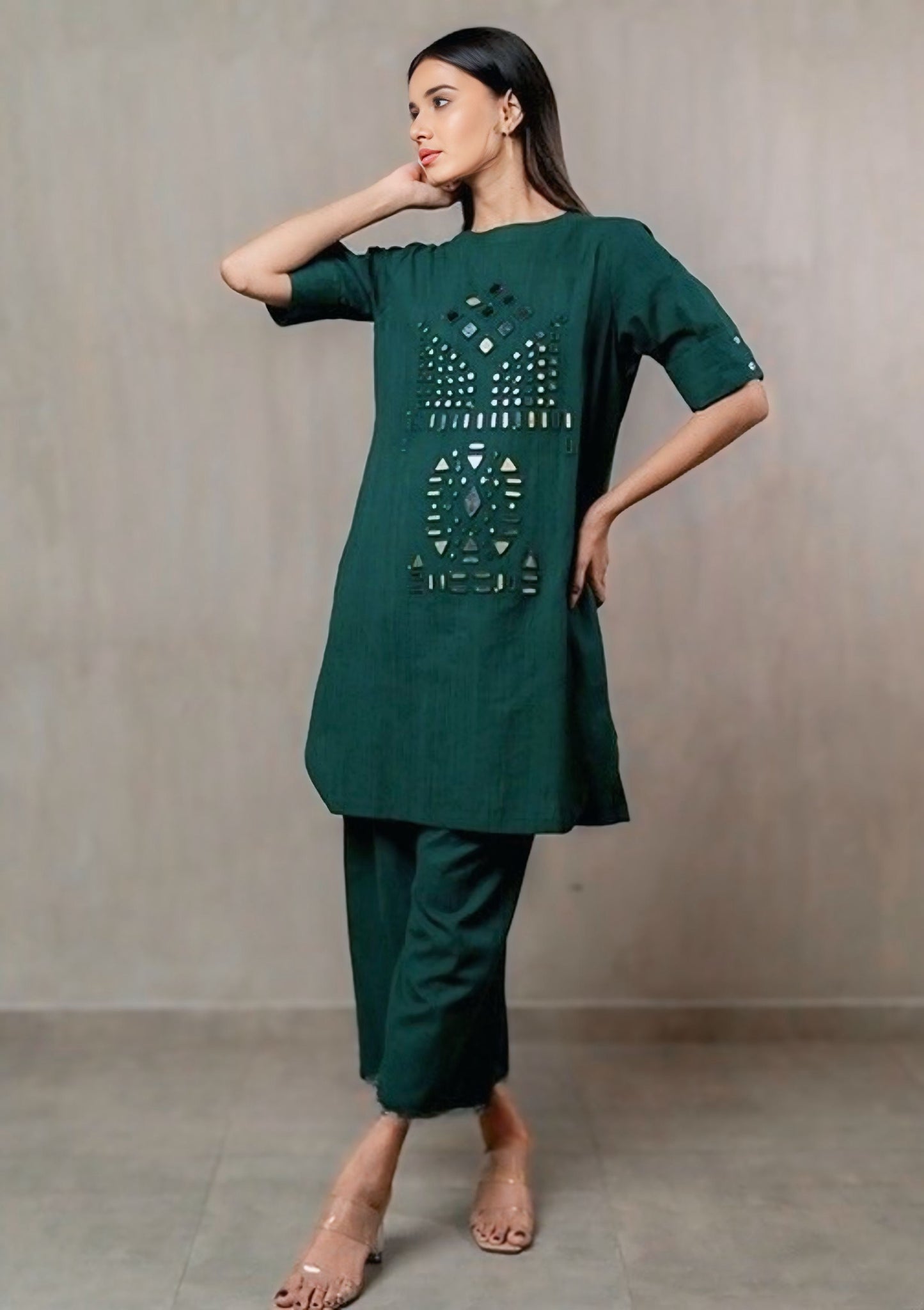 Purvi Green (Stitched 2 Pcs)
