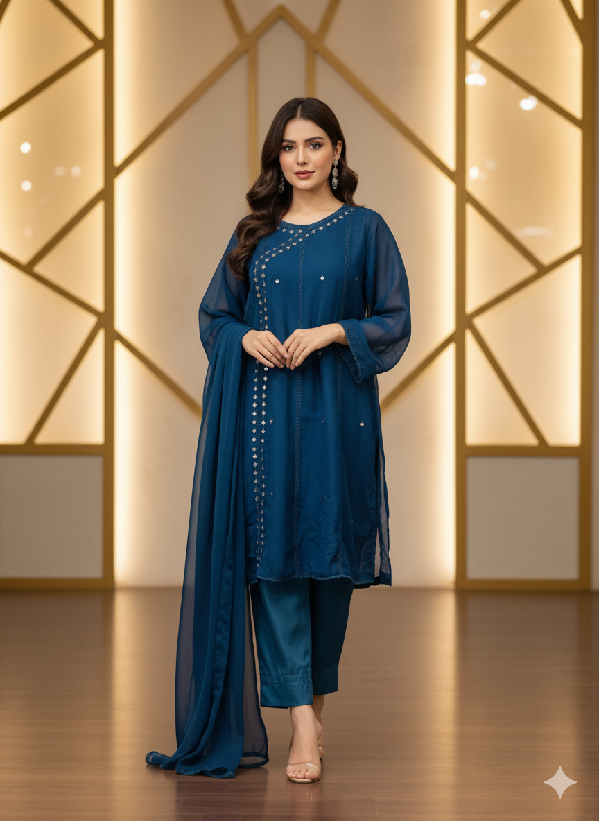 Mahnoor Zinc (Stitched 3 Pcs)