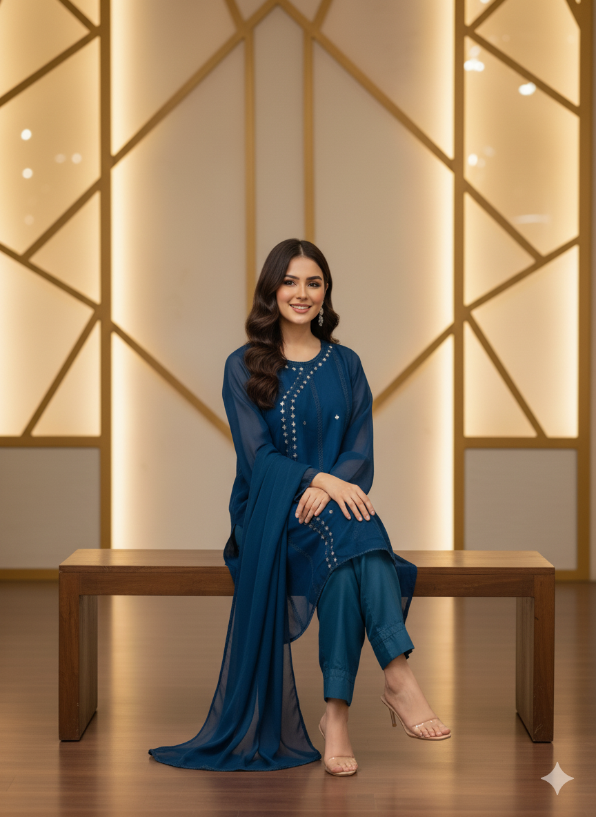 Mahnoor Zinc (Stitched 3 Pcs)