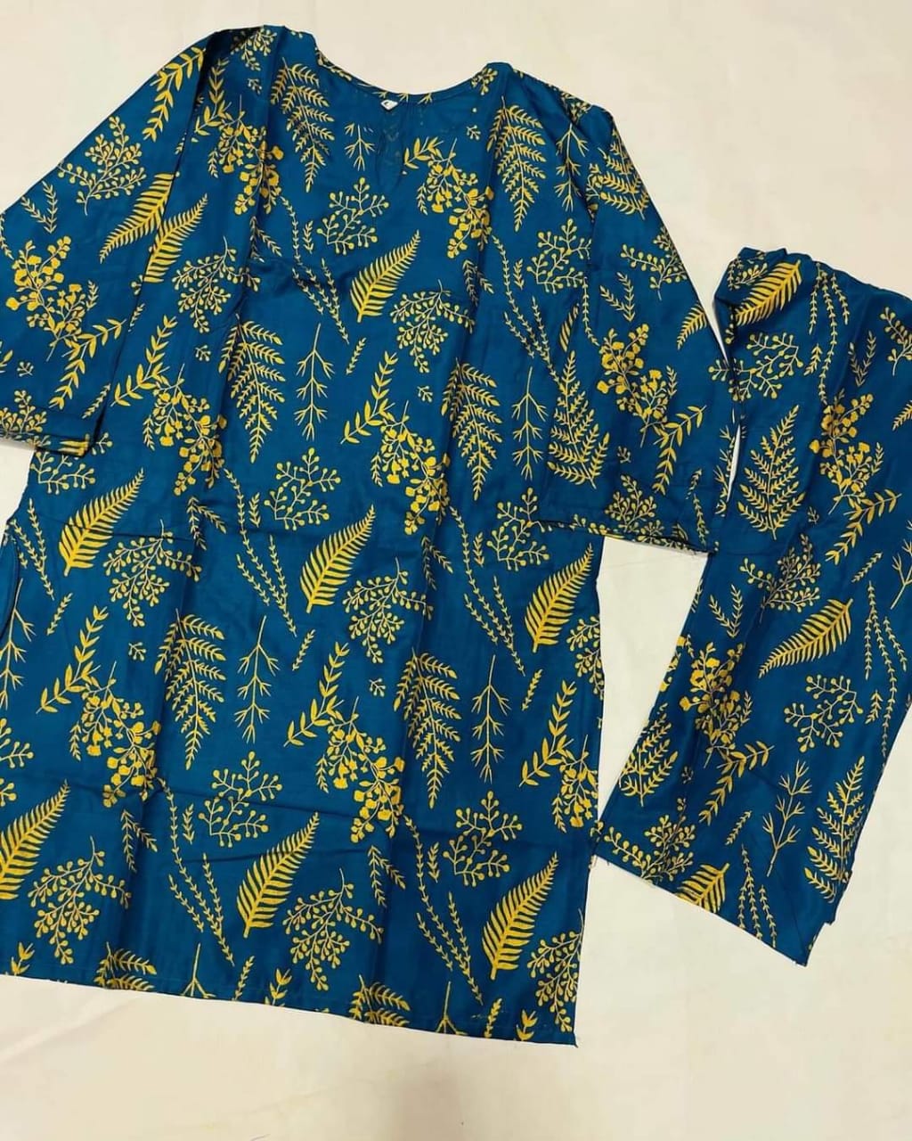 Floral Leaf (Stitched 2 Pcs)