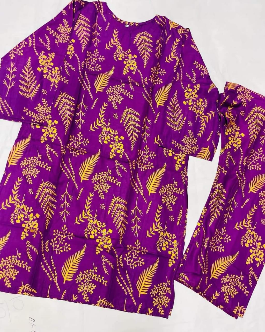 Floral Leaf (Stitched 2 Pcs)