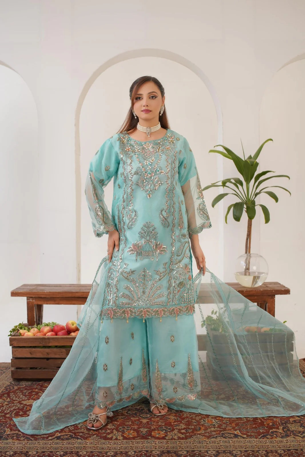 Payal SeaGreen (Stitched 3 Pcs)