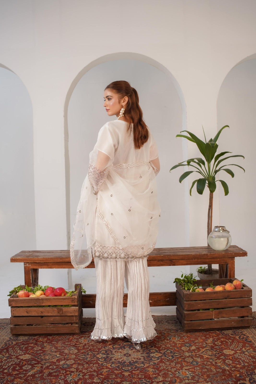 Areej White (Stitched 3 Pcs)