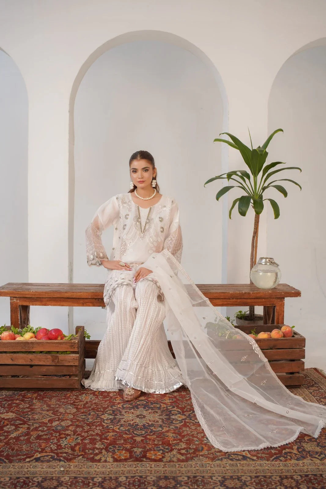 Opal White (Stitched 3 Pcs)