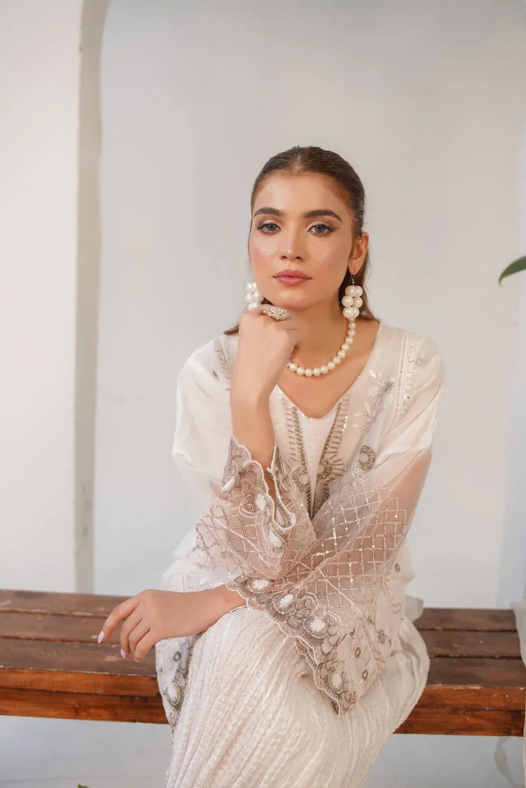 Opal White (Stitched 3 Pcs)