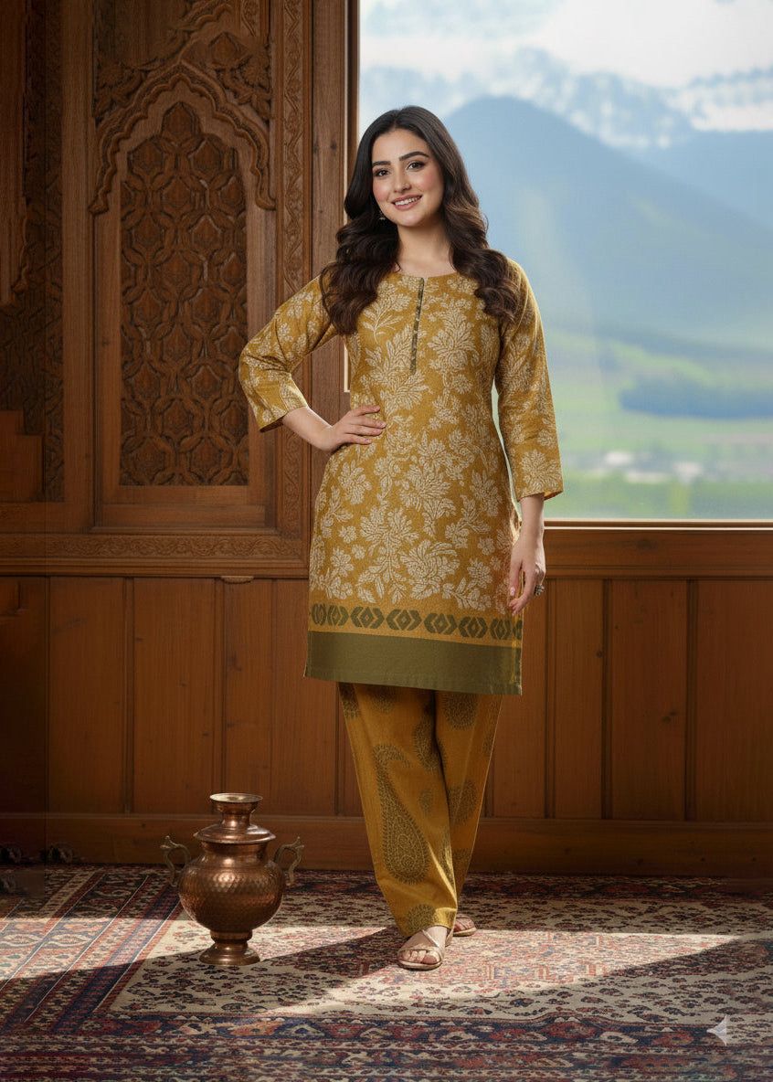 Lustrous Silk Farshi-Shalwar (Stitched 2 Pcs)