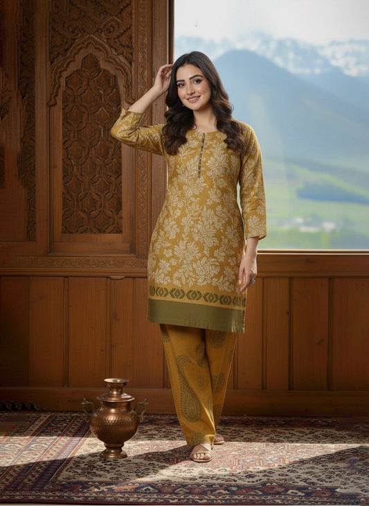 Lustrous Silk Farshi-Shalwar (Stitched 2 Pcs)