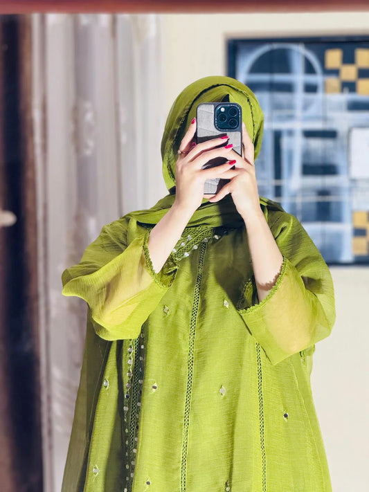 Mahnoor SeaGreen (Stitched 3 Pcs)