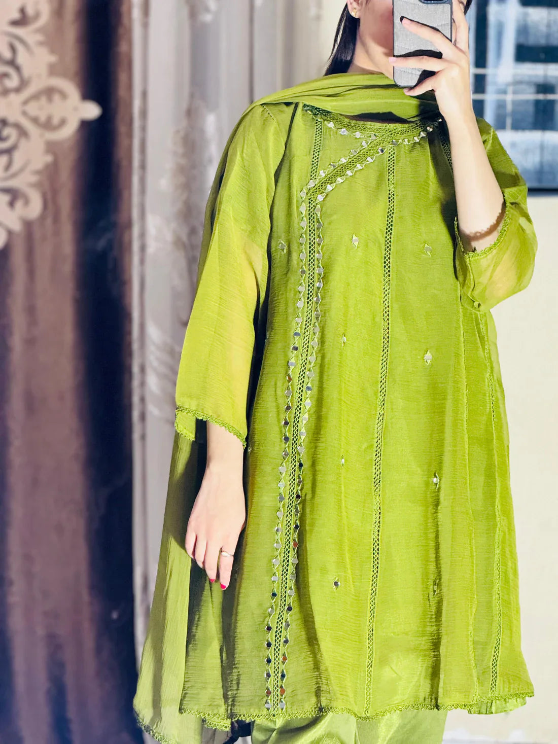 Mahnoor SeaGreen (Stitched 3 Pcs)